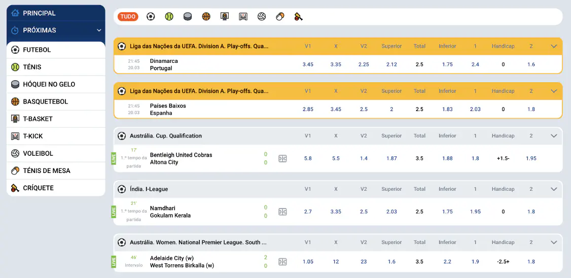 Apostas Desportivas na Mostbet
