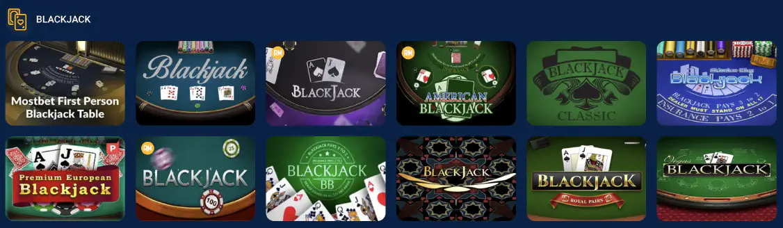 Blackjack MOstbet