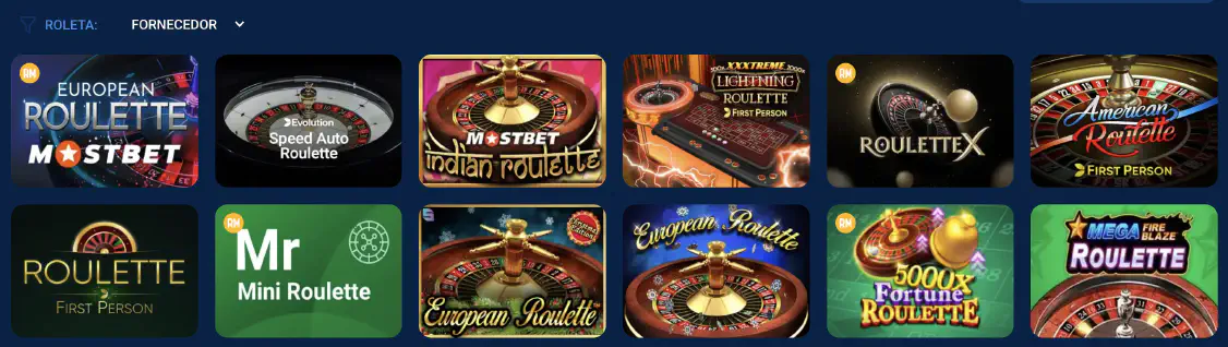 Jogos de Mesa Mostbet